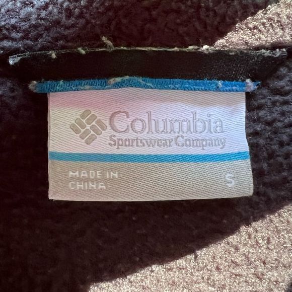 Columbia Men’s Full Zip Fleece Jacket Pockets Long Sleeve‎ Gray Black Small - Picture 5 of 5